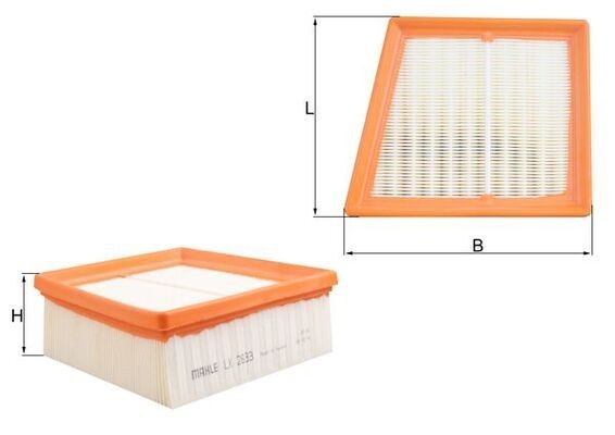Great value for money - KNECHT Air filter LX 2633