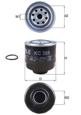 0000000000000000000000 KNECHT Spin-on Filter Height: 105,5, 106mm Inline fuel filter KC 388D buy