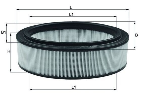 KNECHT LX 2844 Air filter 91,0, 91mm, 229mm, 296,0, 234,0mm, Filter Insert