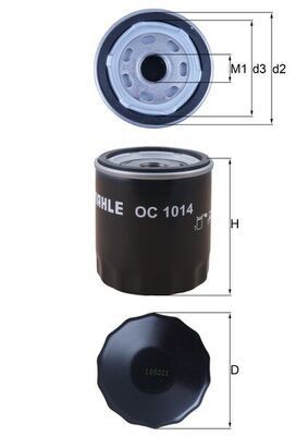 KNECHT OC 1014 Oil filter 3/4