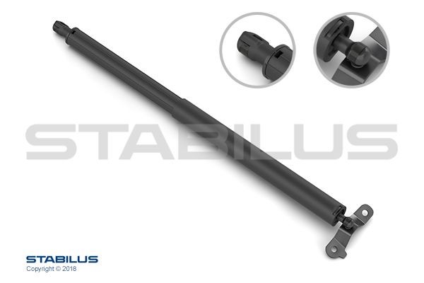 STABILUS // FEDERBEIN 019027 Tailgate strut 700N, 561 mm, with external spring, with angle bracket
