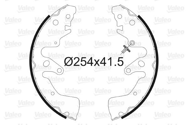VALEO Rear Axle, 254 x 42 mm, without wheel brake cylinder Width: 42mm Brake Shoes 564107 buy
