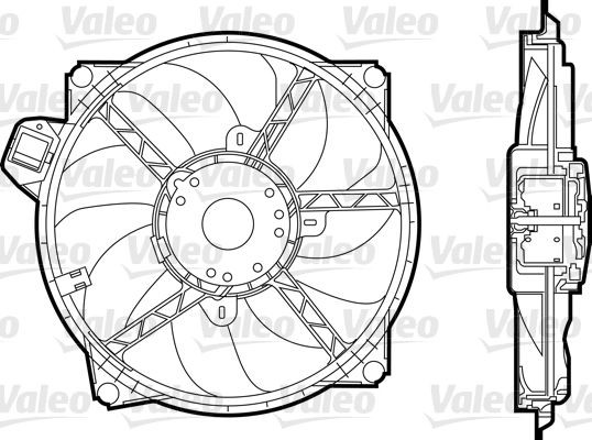 VALEO 696376 Fan, radiator 370W