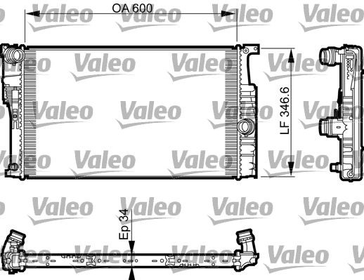 Great value for money - VALEO Engine radiator 735464