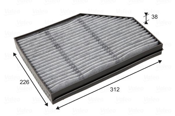 VALEO Activated Carbon Filter, 312 mm x 226 mm x 37 mm, CLIMFILTER PROTECT Width: 226mm, Height: 37mm, Length: 312mm Cabin filter 716065 buy