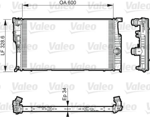 Original VALEO Engine radiator 735612 for BMW 3 Series