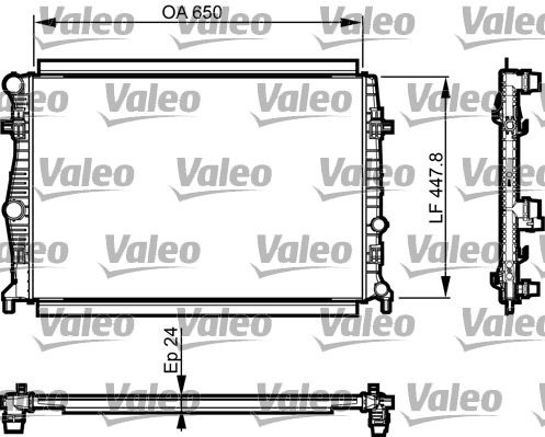 VALEO 735556 Engine radiator 5Q0121251EA