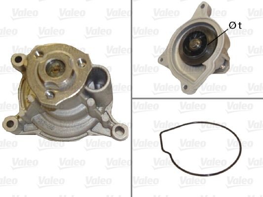VALEO 506950 Water pump without belt pulley, with gaskets/seals, without lid
