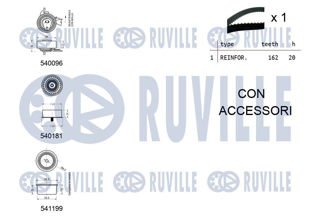 RUVILLE 58833 Alternator Freewheel Clutch Width: 39,7mm, with accessories, Requires special tools for mounting, with cap