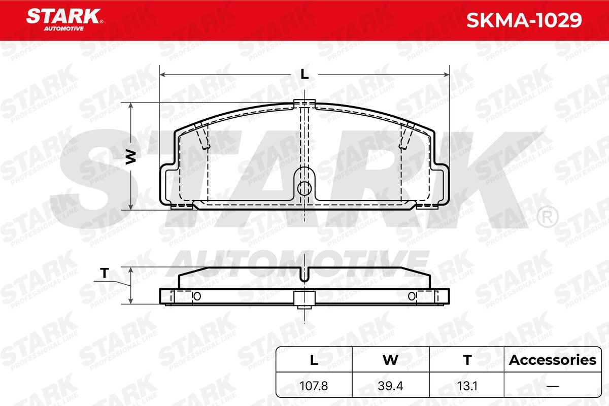 STARK Brake pad set, disc brake SKMA-1029 buy online