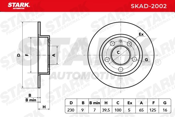 Brake disc SKAD-2002 from STARK