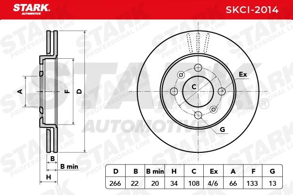 SKCI-2014 Bremsscheiben STARK in Original Qualität