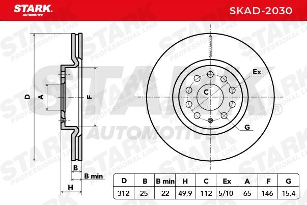 STARK Brake discs SKAD-2030 buy online