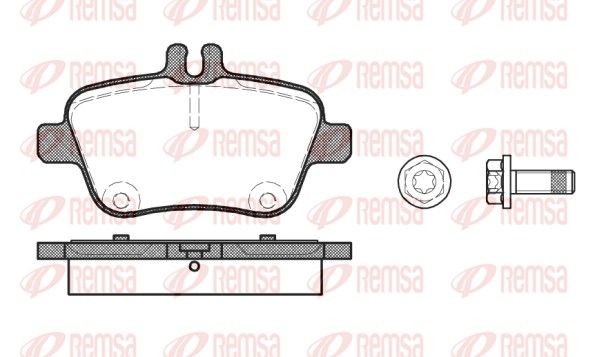 Original REMSA PCA147700 Brake pad kit 1477.00 for MERCEDES-BENZ B-Class