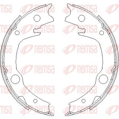 REMSA 4729.00 Handbrake shoes Rear Axle, without lever