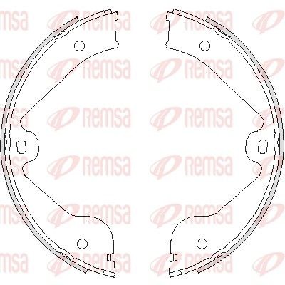 REMSA 4735.00 Handbrake shoes Rear Axle, without lever