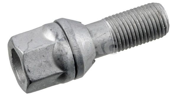 SWAG 62 93 0400 Wheel Bolt M12 x 1,25, Conical Seat F, 24 mm, 10.9, for steel rims, SW17, Zink flake coated, Steel, Male Hex