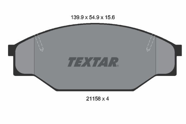 21158 TEXTAR 2115801 Brake pad set 04491 26200