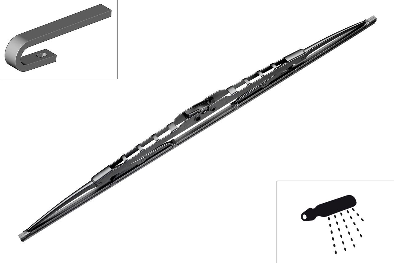 BOSCH Twin 3 397 004 080 Wiper blade 700 mm, Standard, with integrated washer fluid jet