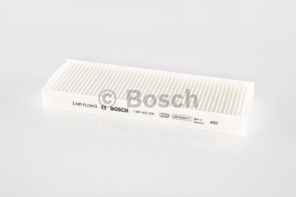 M 2259 BOSCH Particulate Filter, 244 mm x 84 mm x 26,5 mm Width: 84mm, Height: 26,5mm, Length: 244mm Cabin filter 1 987 432 259 buy