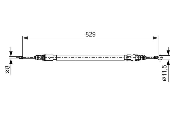 QH BC4165 Brake Cable 