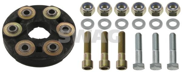 SWAG 10 86 0035 Drive shaft coupler Bolt Hole Circle Ø: 100mm, Ø: 140mm, with bolts/screws, with washers, with nuts
