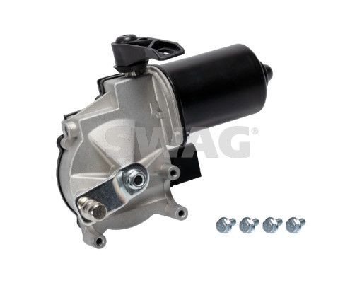 SWAG 10 93 7054 Wiper motor 12V, Front, for left-hand drive vehicles, with bolts/screws
