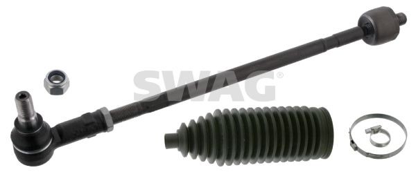 SWAG 10 93 8013 Rod Assembly Front Axle, with clamps, with nut, with steering bellow