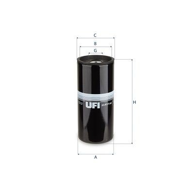 UFI Spin-on Filter Inner Diameter 2: 118,5, 101mm, Ø: 119mm, Height: 299, 290,0mm Oil filters 23.411.00 buy