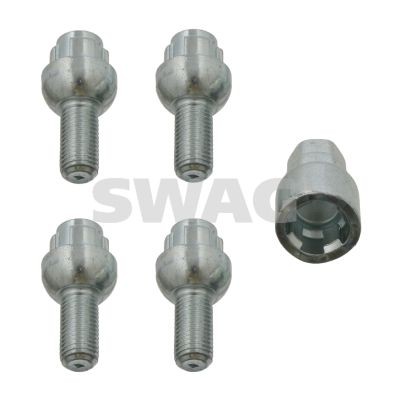 Original SWAG Wheel bolt and wheel nuts 30 92 7048 for MERCEDES-BENZ A-Class