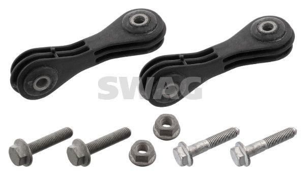 SWAG 30 93 6667 Repair Kit, stabilizer coupling rod Front Axle Left, Front Axle Right, with nut, with screw set