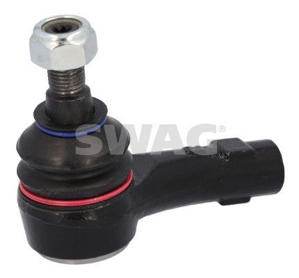 30 93 6910 SWAG Tie rod end PORSCHE Front Axle Right, with self-locking nut