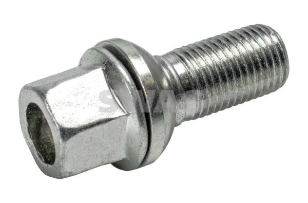 SWAG 32 92 3368 Wheel Bolt M14 x 1,5, Ball seat A/G, 22 mm, silver, 8.8, for light alloy rims, for steel rims, SW17, Zinc-coated, Steel, Male Hex