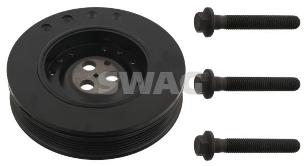 SWAG 50 93 3673 Crankshaft pulley 6PK, Ø: 167,2mm, Number of ribs: 5, with bolts/screws