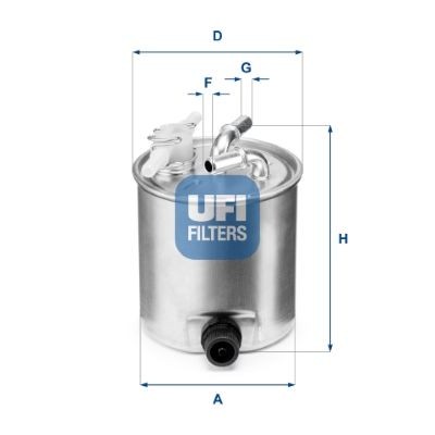 UFI Filter Insert Height: 122mm Inline fuel filter 55.392.00 buy
