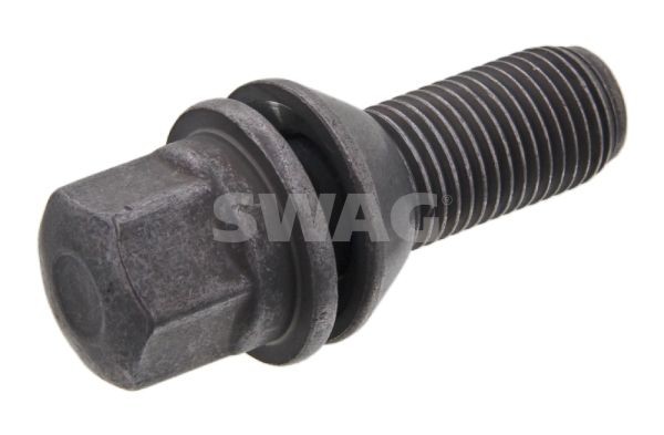 SWAG 60 93 6293 Wheel Bolt M14 x 1,5, Conical Seat F, 24 mm, 10.9, for light alloy rims, for steel rims, SW17, Zinc-coated, Steel, Male Hex