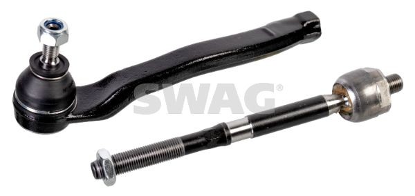 SWAG 60 93 7618 Rod Assembly Front Axle Right, with lock nuts, without taper plug