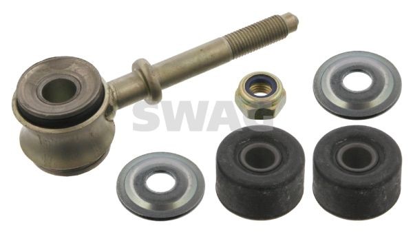 SWAG 70 93 6829 Anti-roll bar link Front Axle Left, Front Axle Right, 100mm, M10 x 1,25 , with bearing(s), with washers, with nut, Steel
