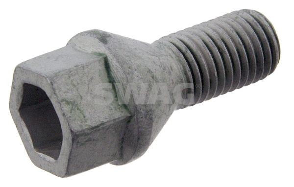 SWAG 81 93 2060 Wheel Bolt M12 x 1,5, Conical Seat F, 20 mm, 10.9, for steel rims, SW17, Zink flake coated, Steel, Male Hex