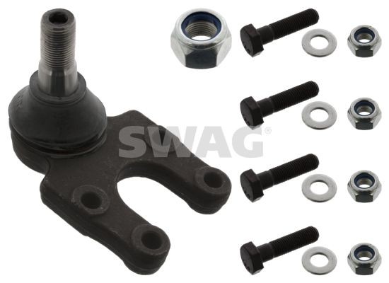 SWAG 82 94 2638 Ball Joint Front Axle Left, Lower, Front Axle Right, with screw set, with washers, 19,6mm, for control arm