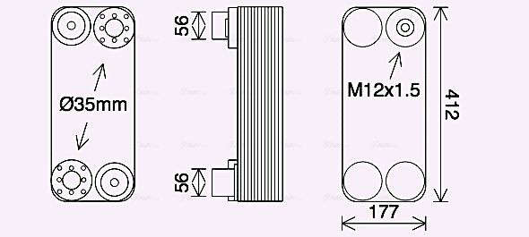 AVA COOLING SYSTEMS RE4097 Ladeluftkühler für RENAULT TRUCKS T-Serie LKW in Original Qualität