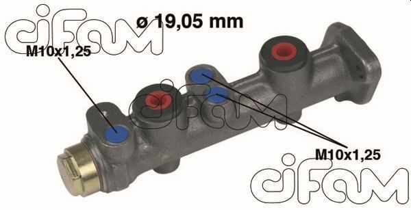 CIFAM 202-019 Brake master cylinder D1: 19,05 mm, Cast Iron
