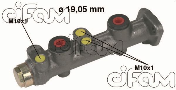 CIFAM 202-028 Brake master cylinder D1: 19,05 mm, Cast Iron