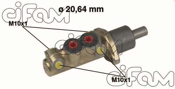 CIFAM 202-039 Brake master cylinder D1: 20,64 mm, Cast Iron