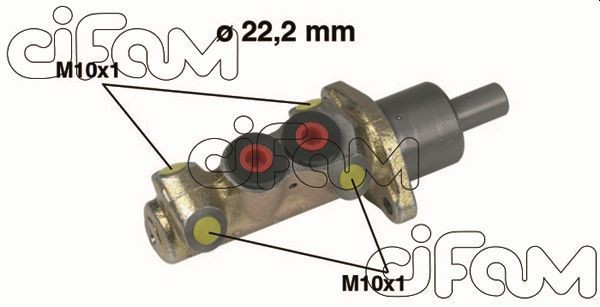 CIFAM 202-196 Brake master cylinder D1: 22,20 mm, Cast Iron