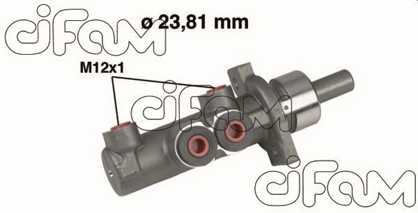 CIFAM 202-280 Brake master cylinder D1: 23,81 mm, Cast Iron