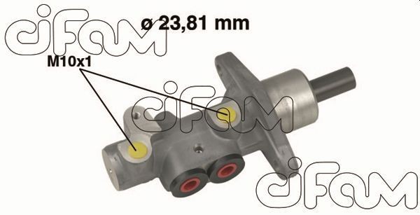 202-490 CIFAM Brake master cylinder SEAT D1: 23,81 mm, Aluminium
