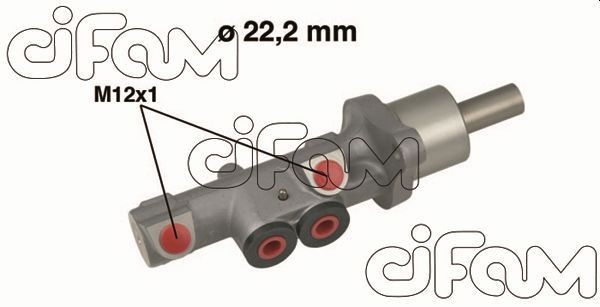 CIFAM 202-534 Brake master cylinder D1: 22,20 mm, Aluminium