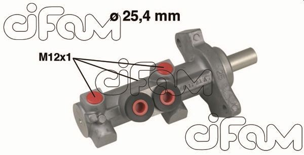 202-618 CIFAM Brake master cylinder MERCEDES-BENZ D1: 25,40 mm, Aluminium
