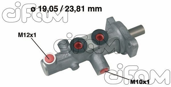 202-621 CIFAM Brake master cylinder MERCEDES-BENZ D1: 19,05 mm, Aluminium